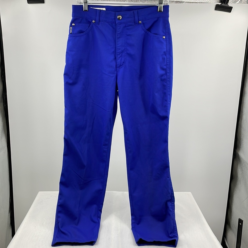 Vintage 90s Escada by Margaretha Ley Electric Blue Pants Size 38 US 8 10